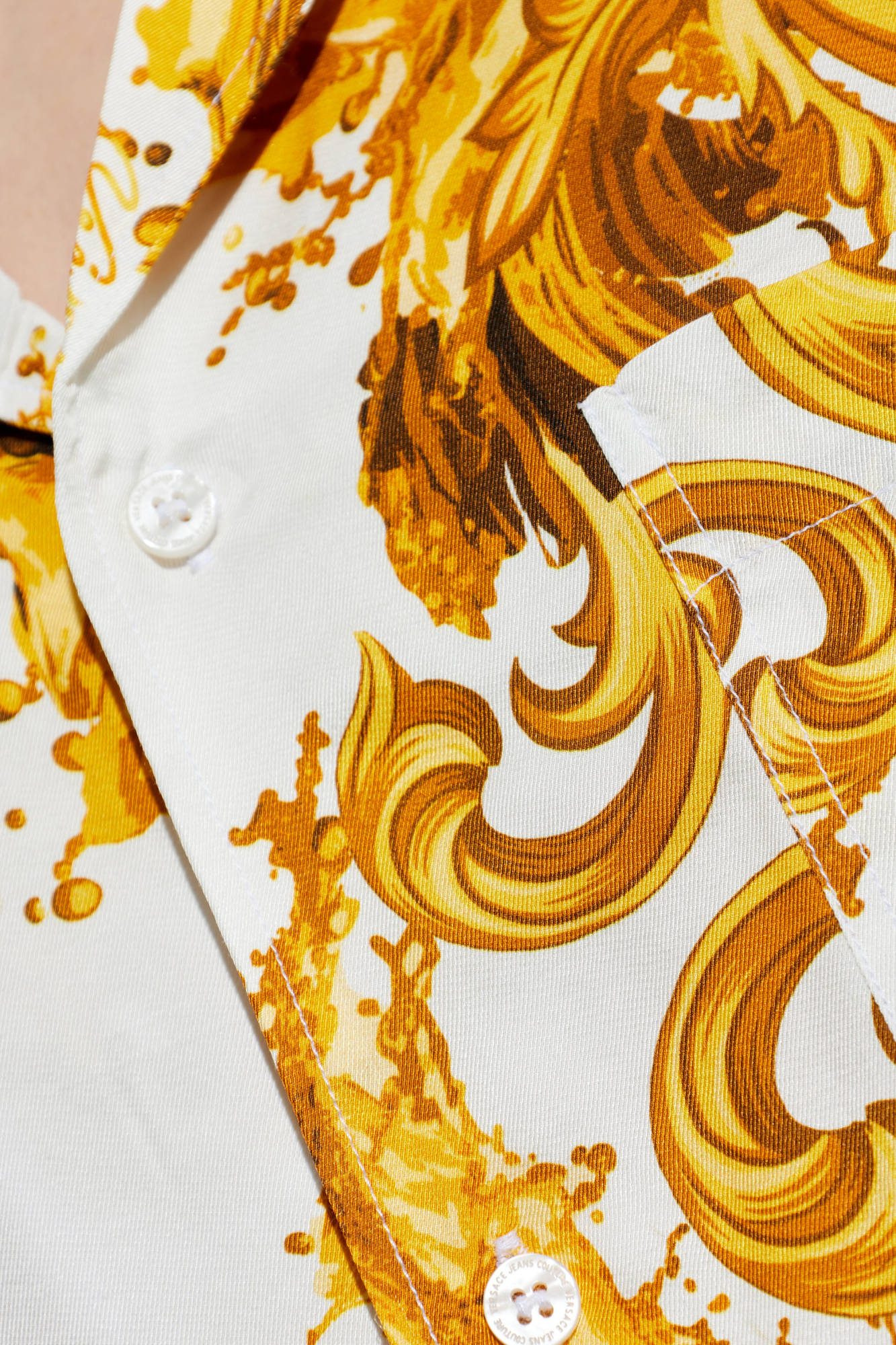 P VERSACE JEANS COUTURE シルク　シャツ Versace Jeans Couture Shirt with 'barocco' pattern | Men's | Vitkac